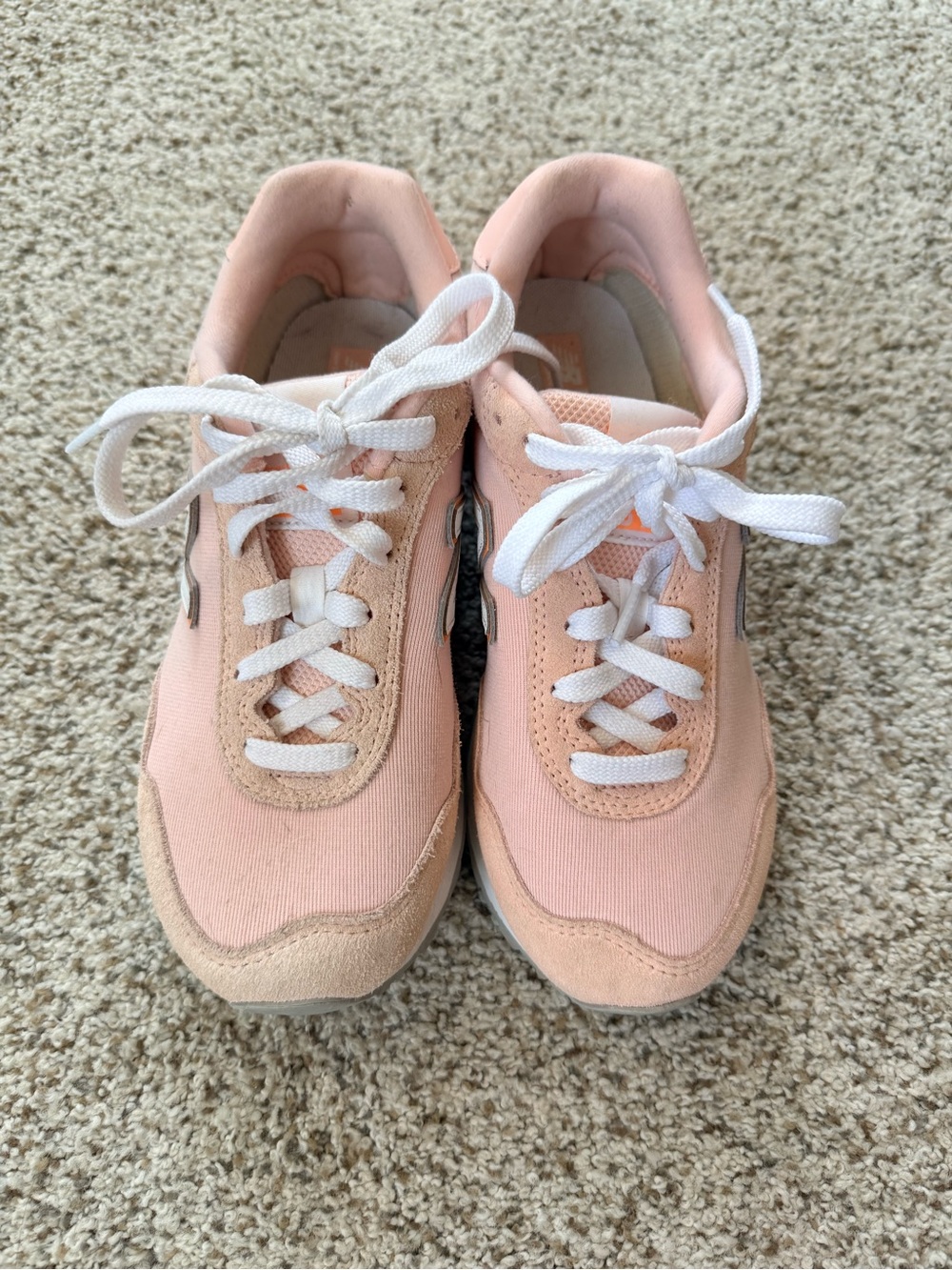 New Balance Women's Light Pink Casual Lace-Up Sneakers